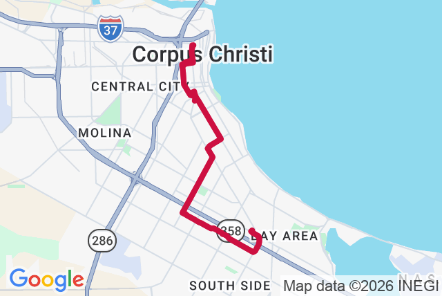 Map of route 17 Carroll/Southside