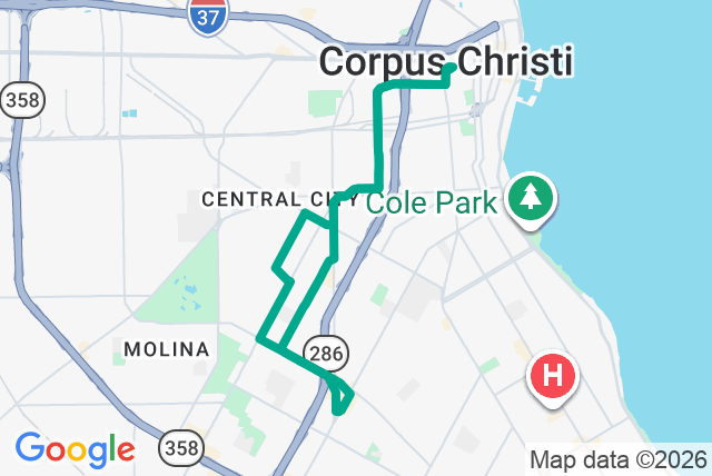 Map of route 21 Arboleda