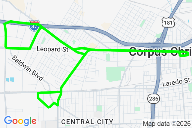Map of route 28 Leopard/Navigation