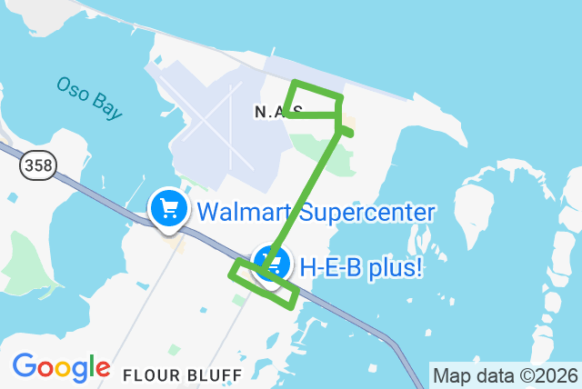 Map of route 3 NAS Shuttle