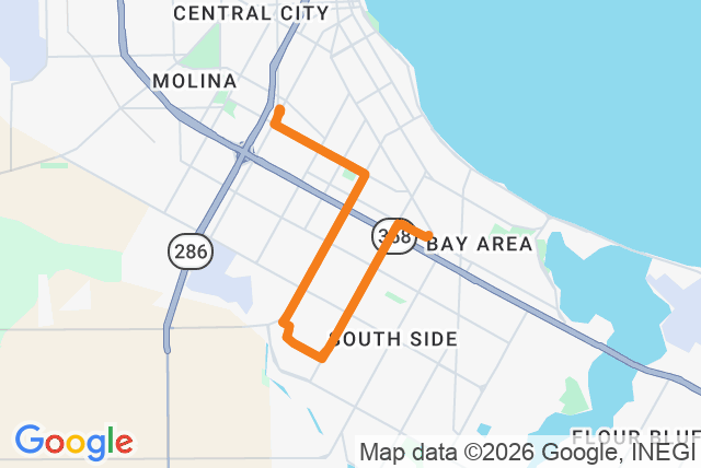 Map of route 32 Southside