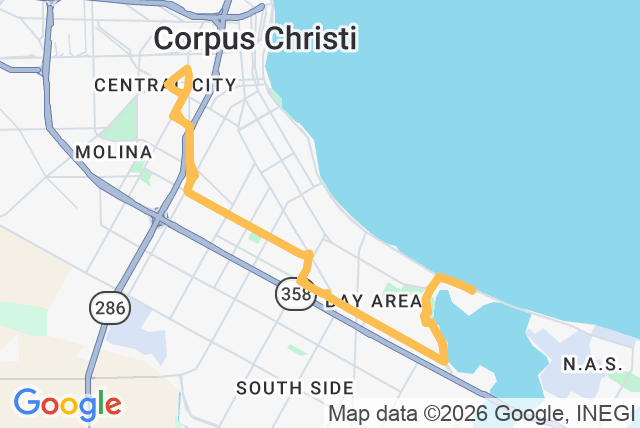 Map of route 37 Crosstown
