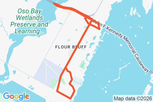 Map of route 4 Flour Bluff