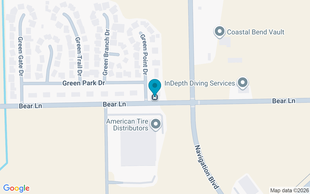 Map showing the location of Bear Ln @ Green Point