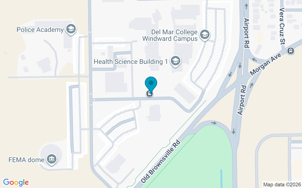 Map showing the location of Del Mar West Campus