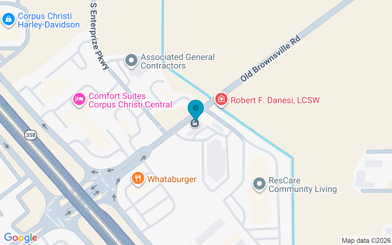 Map showing the location of VA Clinic Old Browns
