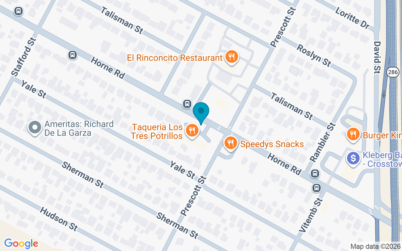 Map showing the location of Horne @ Prescott