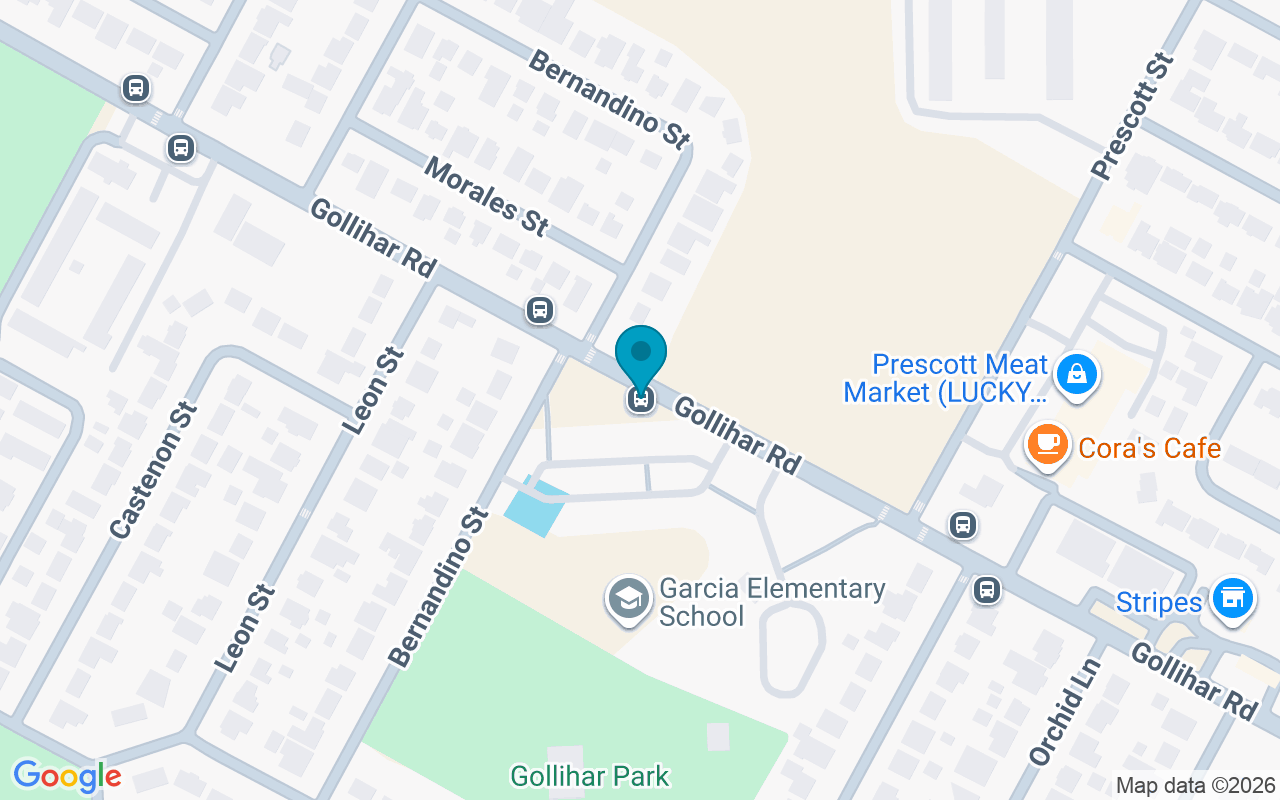 Map showing the location of Gollihar @ Bernadino