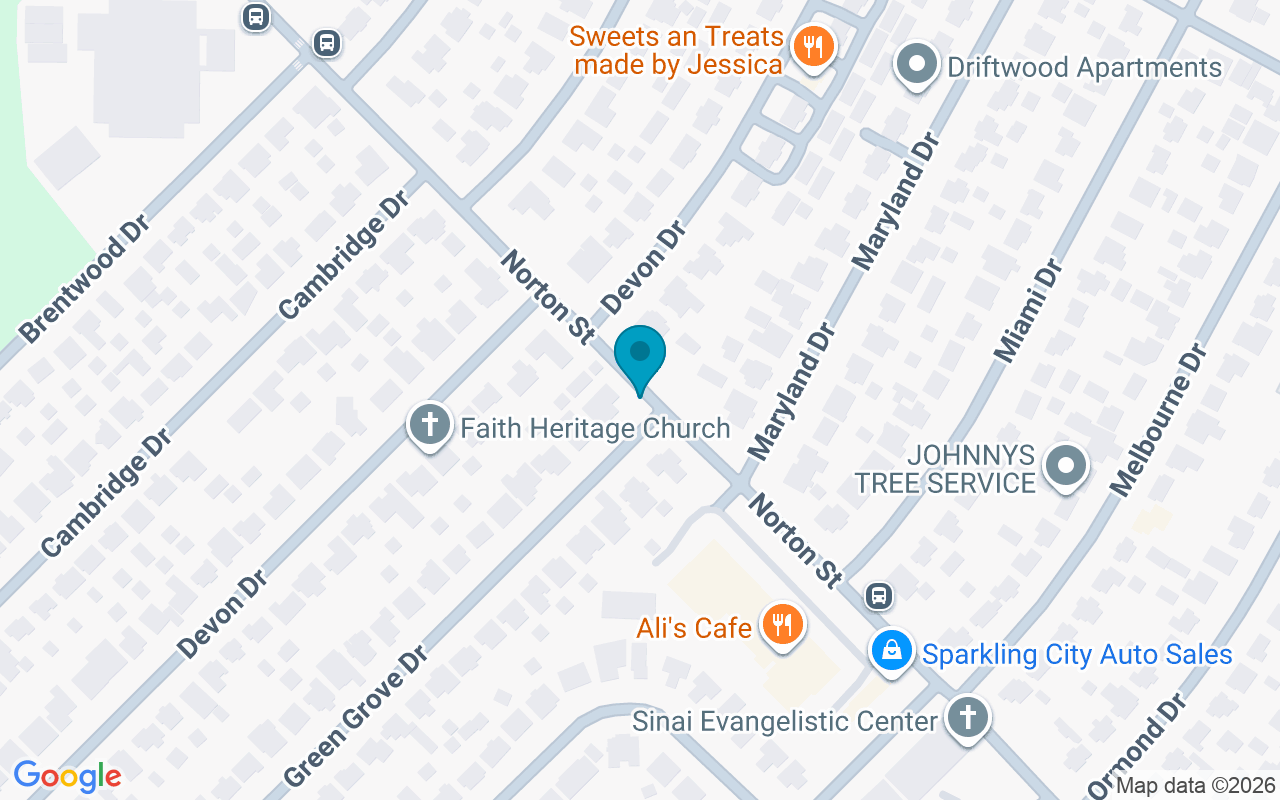 Map showing the location of Norton @ Greengrove