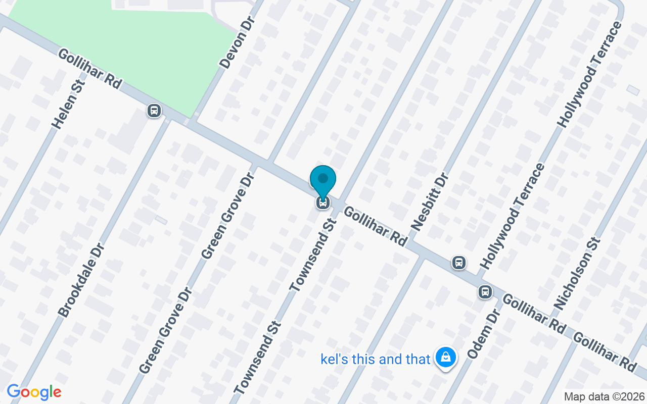 Map showing the location of Gollihar @ Townsend