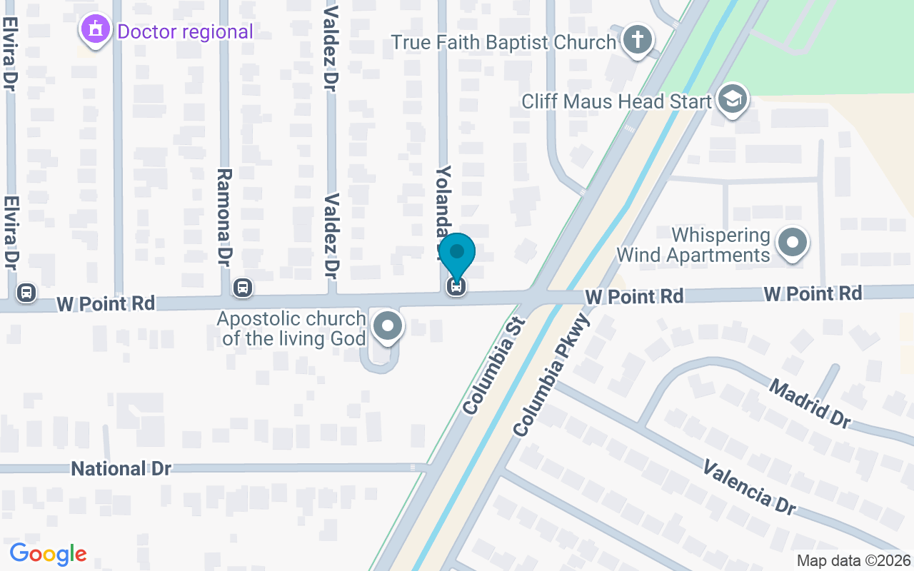 Map showing the location of West Point @ Yolanda