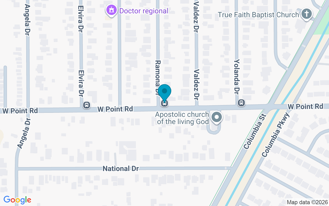 Map showing the location of West Point @ Ramona