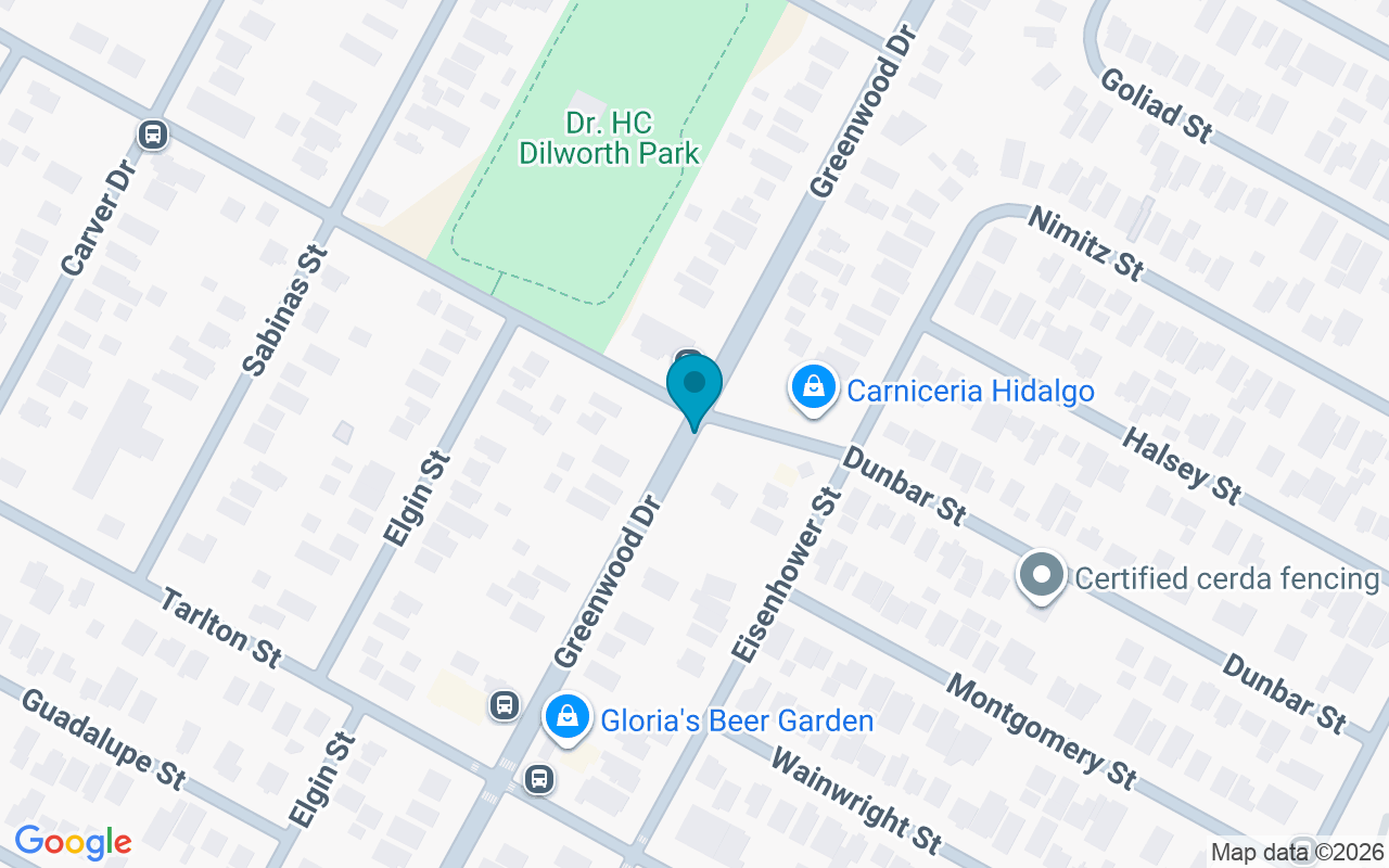 Map showing the location of Greenwood @ Dunbar