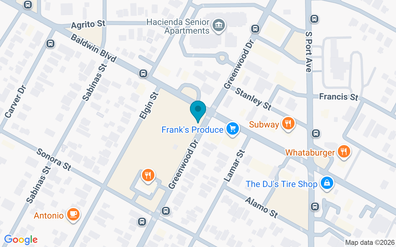 Map showing the location of Greenwood & Baldwin