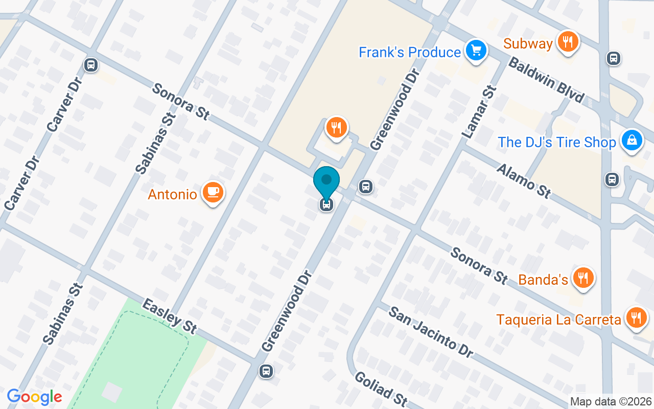 Map showing the location of Greenwood @ Sonora
