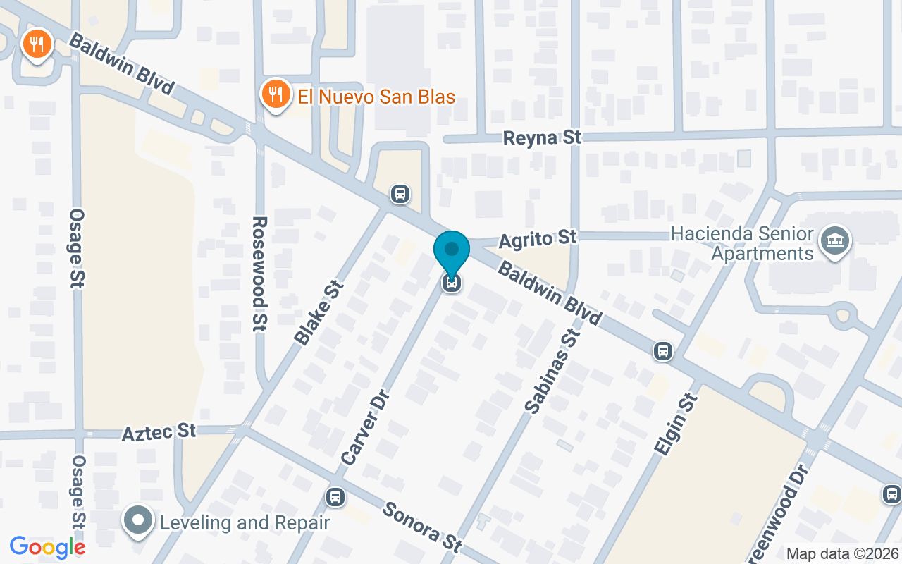 Map showing the location of Carver @ Baldwin