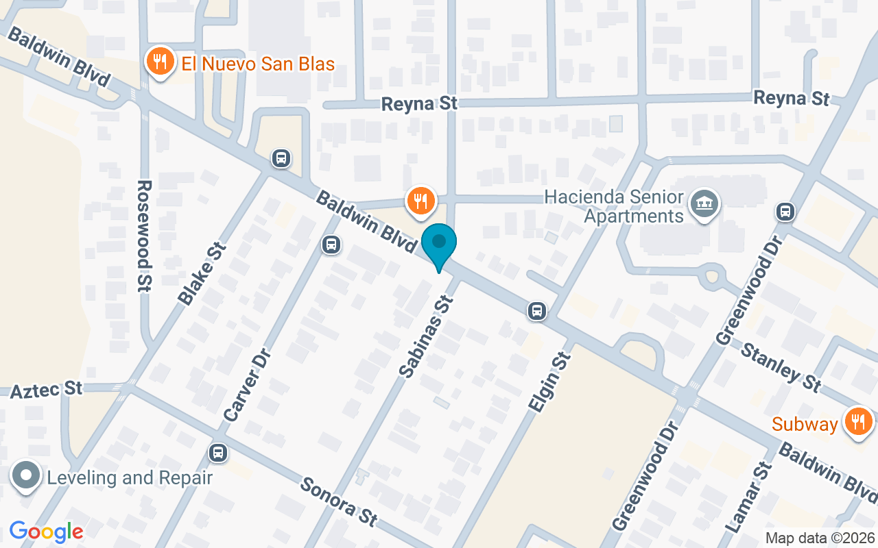 Map showing the location of Baldwin @ Sabinas