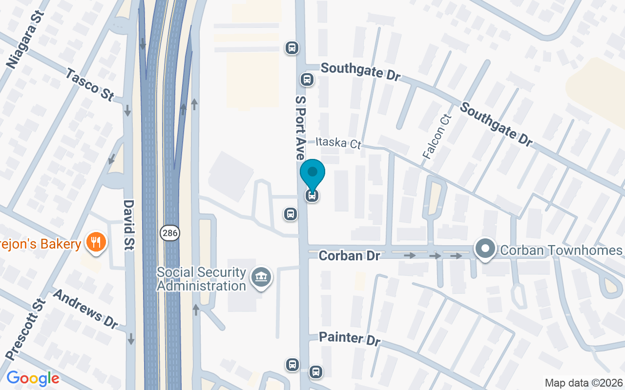 Map showing the location of 3740 Port @ Corbin
