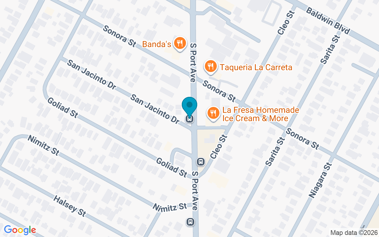 Map showing the location of Port @ San Jacinto