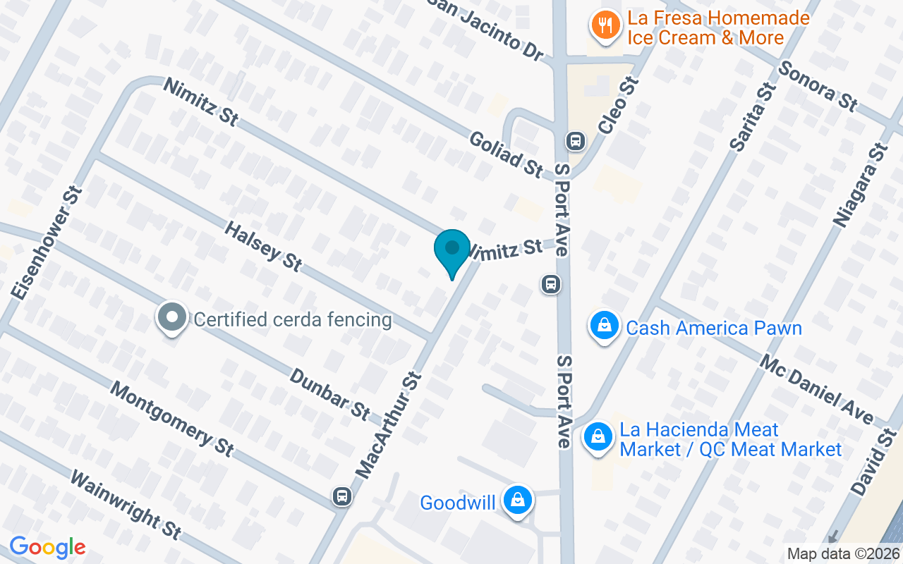 Map showing the location of McArthur @ Halsey