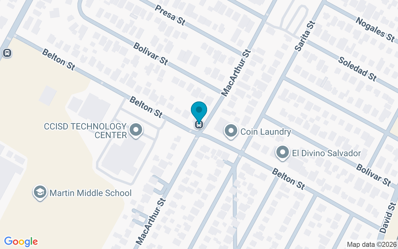 Map showing the location of McArthur @ Belton