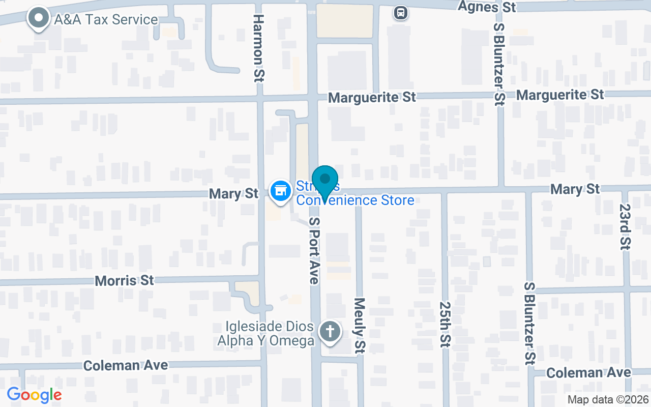 Map showing the location of Port @ Mary