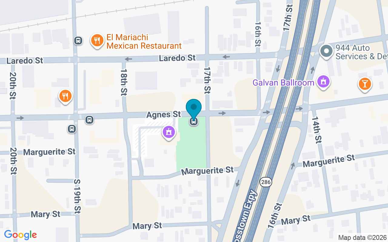 Map showing the location of Agnes @ 17th