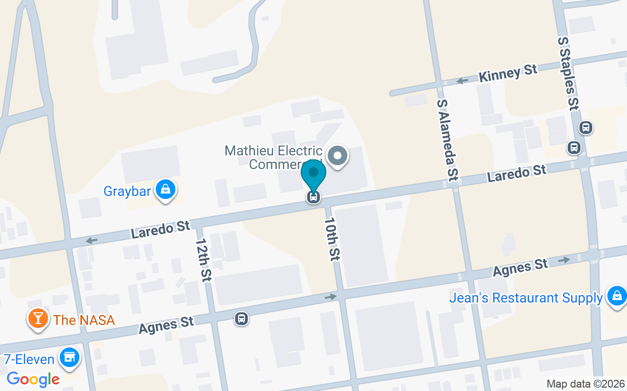 Map showing the location of Laredo @ 10th