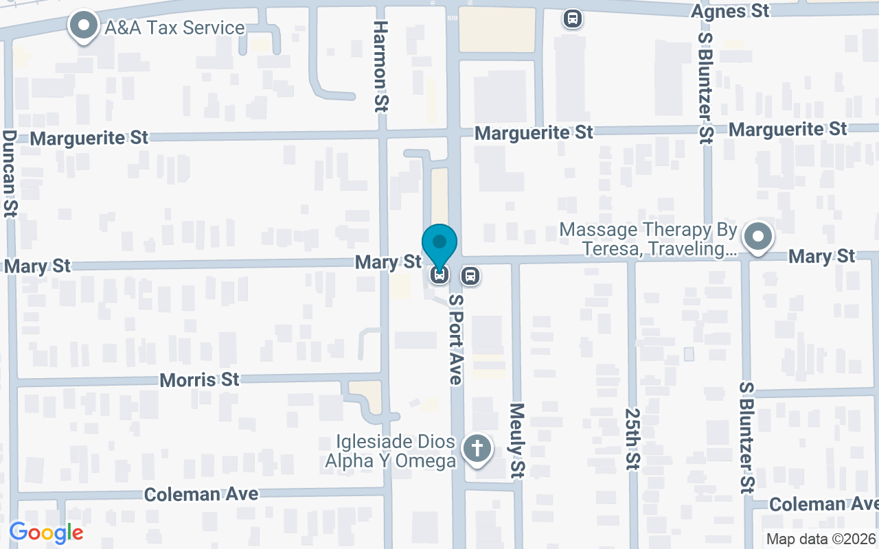 Map showing the location of Port @ Mary