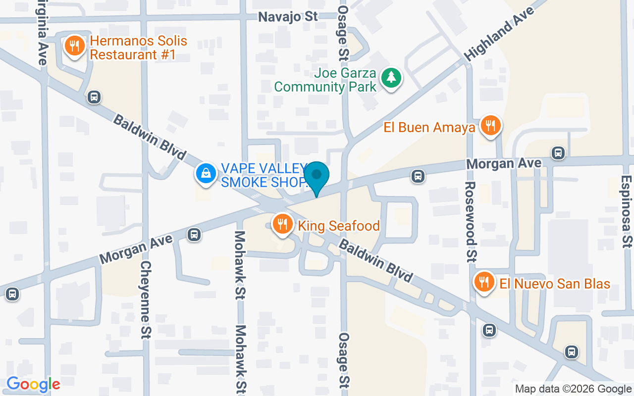 Map showing the location of Baldwin @ Morgan