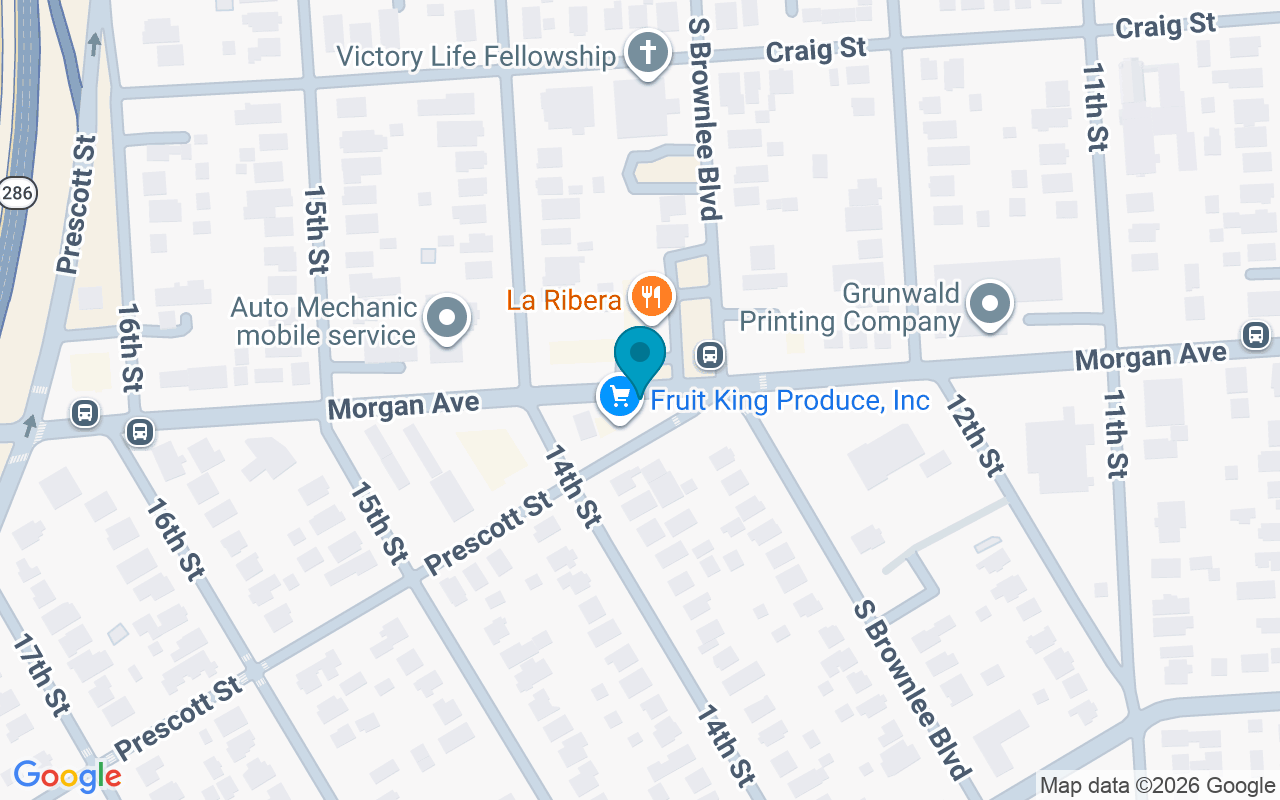 Map showing the location of Morgan @ Brownlee