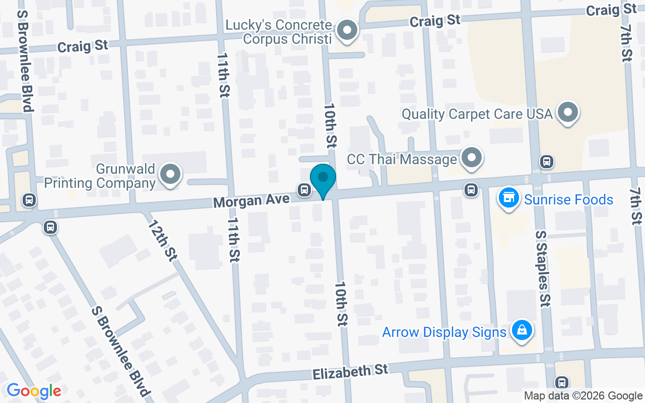 Map showing the location of Morgan @ 10th