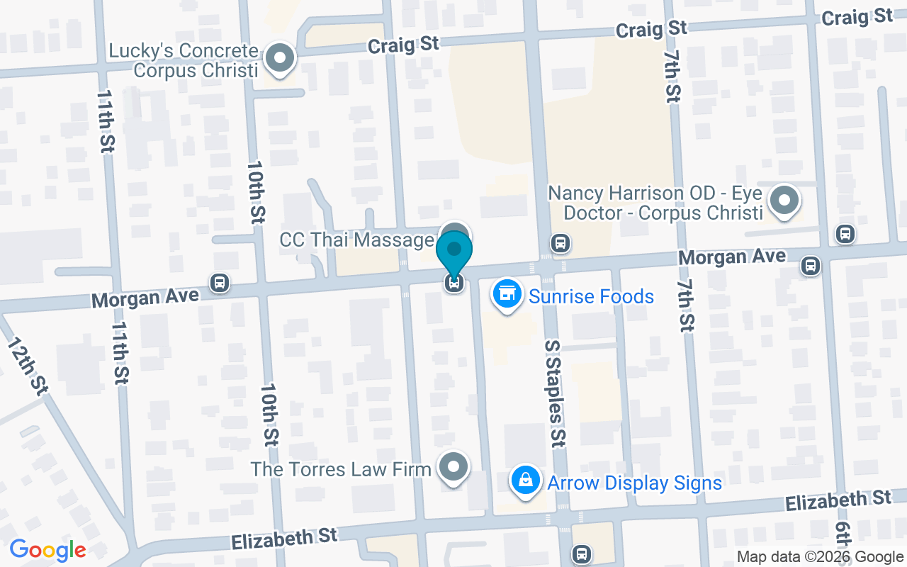 Map showing the location of Morgan @ Staples