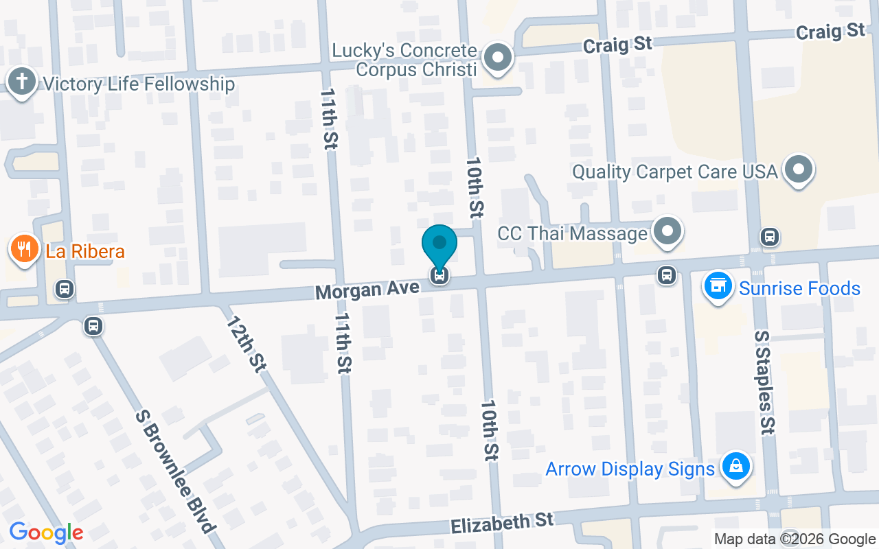 Map showing the location of Morgan @ 10th
