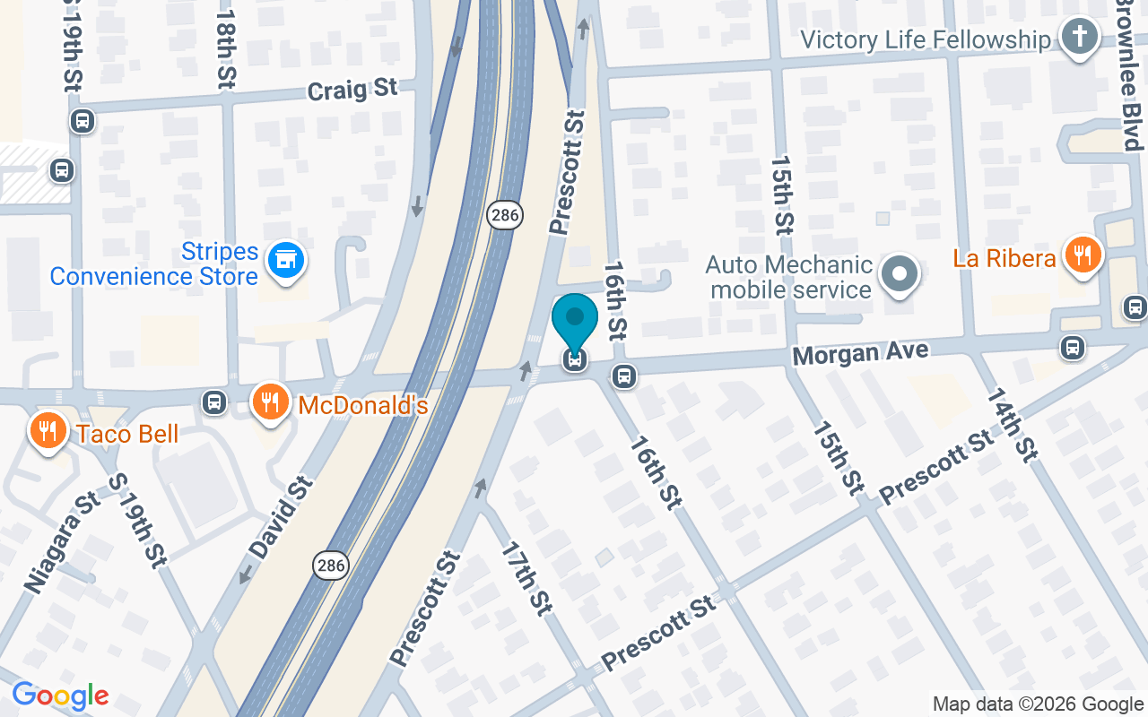 Map showing the location of Morgan @ Crosstown