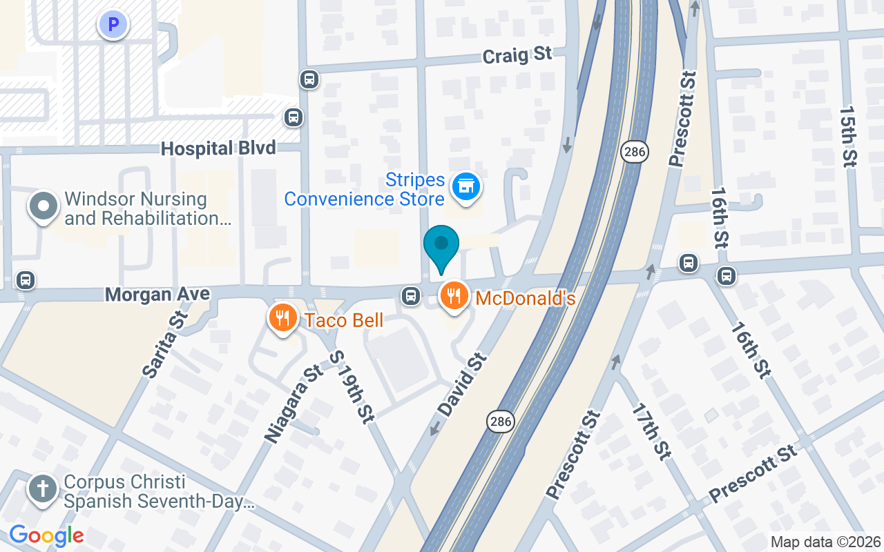 Map showing the location of Morgan @ 18th