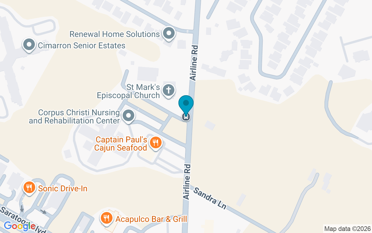 Map showing the location of Airline @ St. Marks