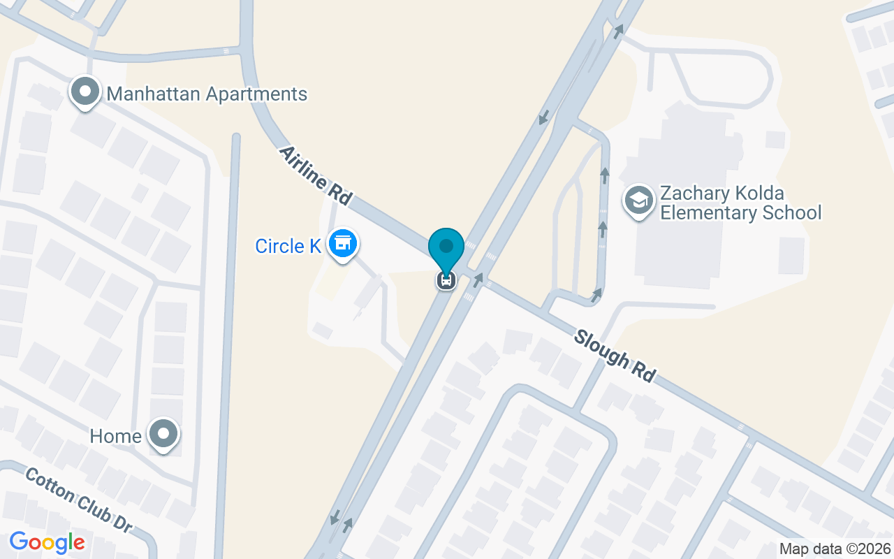 Map showing the location of Rodd Field @ Airline