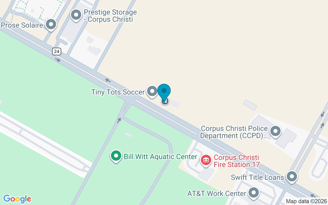 Map showing the location of Yorktown @ Del Mar Oso