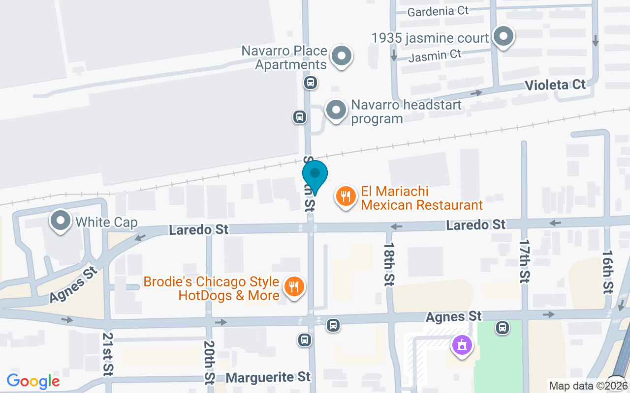 Map showing the location of 19th @ Laredo