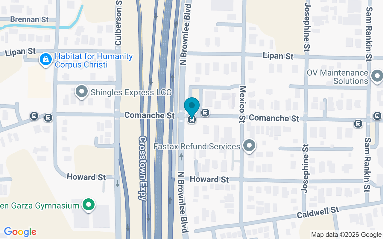 Map showing the location of Comanche @ Crosstown
