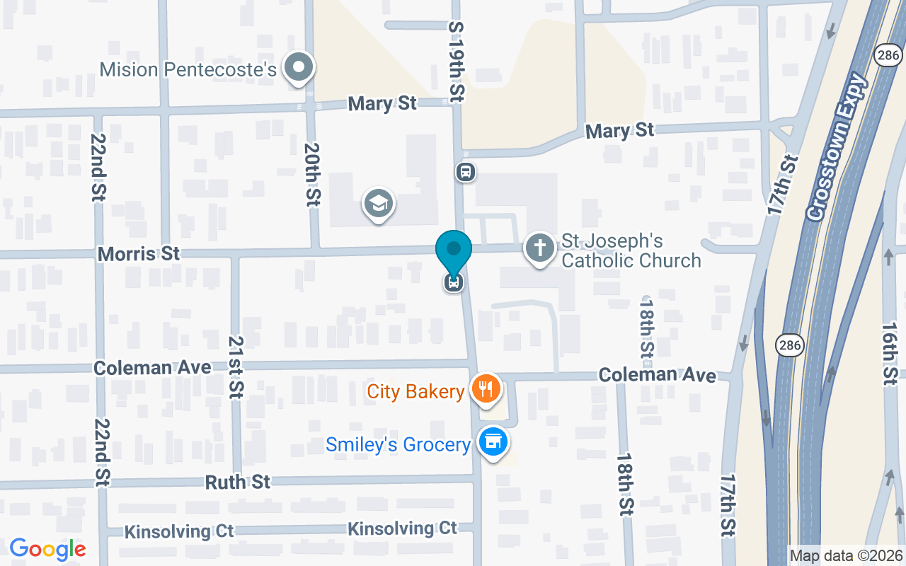 Map showing the location of 19th @ Morris
