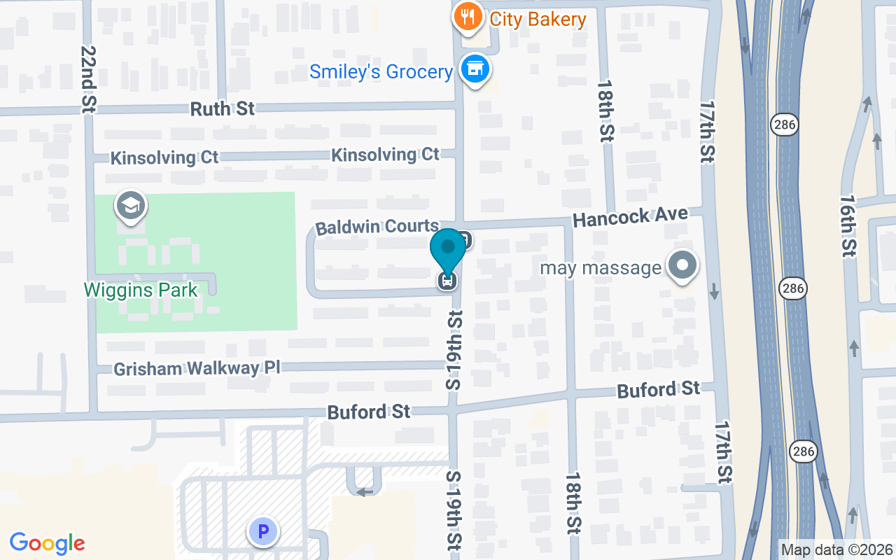 Map showing the location of 19th @ Hancock