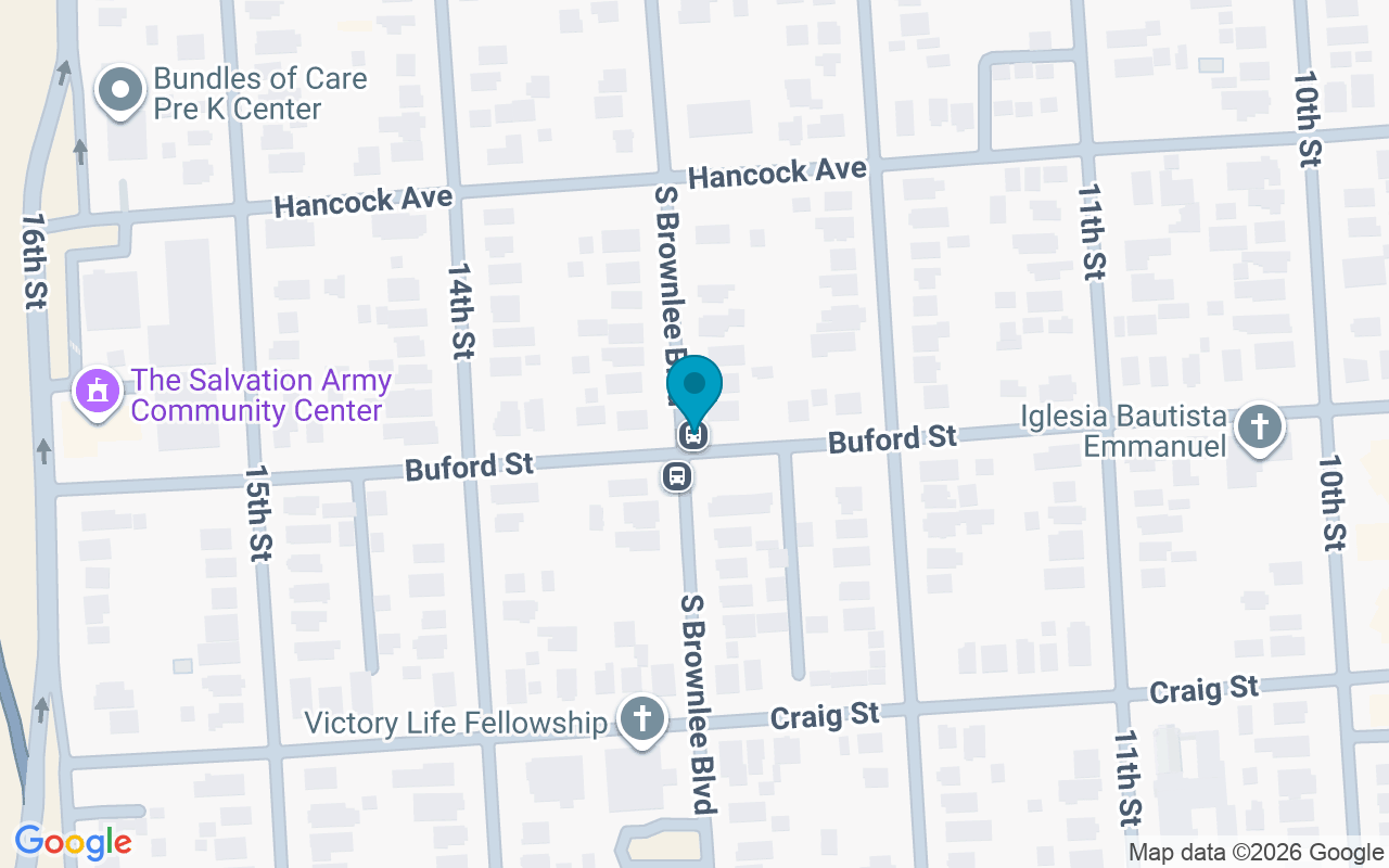 Map showing the location of Brownlee @ Buford