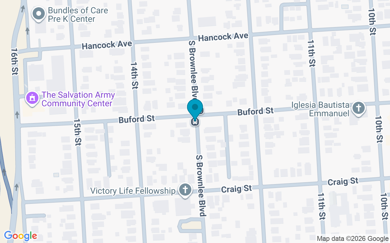 Map showing the location of Brownlee @ Buford