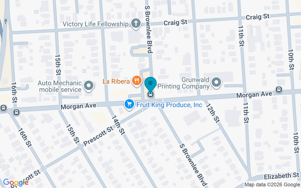 Map showing the location of Brownlee @ Morgan