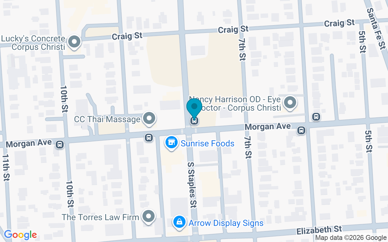 Map showing the location of Morgan @ Staples