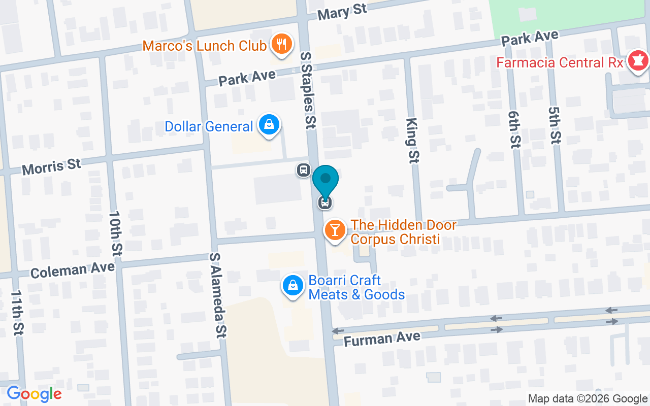 Map showing the location of Staples @ Coleman