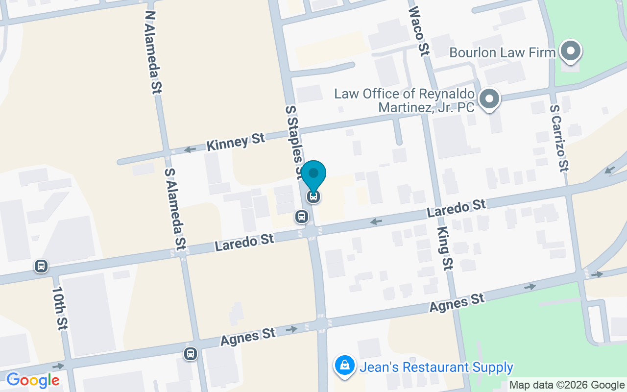 Map showing the location of Staples @ Laredo
