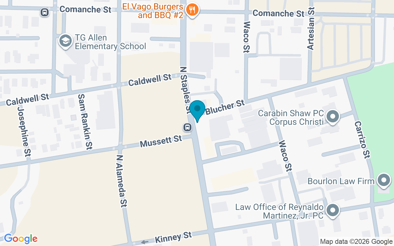 Map showing the location of Staples @ Blucher